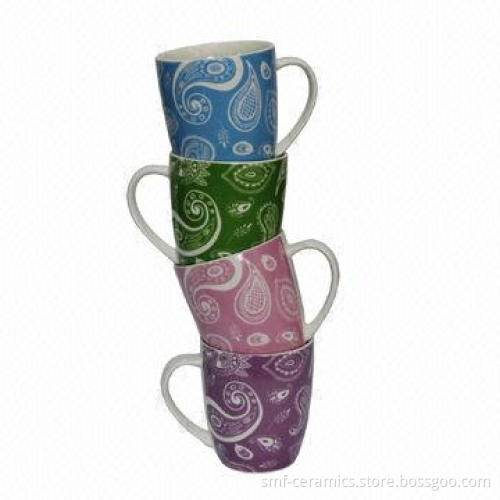 New Bone China Coffee Mugs, Customized Artwork Designs and Logos Accepted